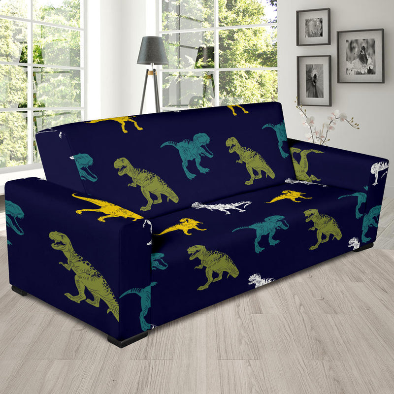 T Rex Pattern Print Design A07 Sofa Slipcover