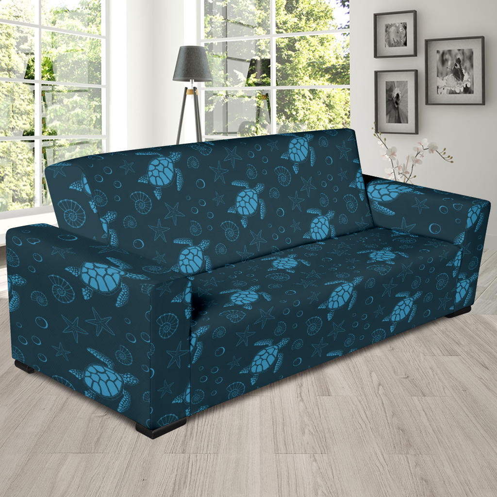 Sea Turtle Print Design LKS308 Sofa Slipcover
