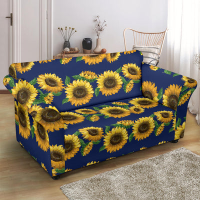 Sunflower Print Design LKS307 Loveseat Couch Slipcover
