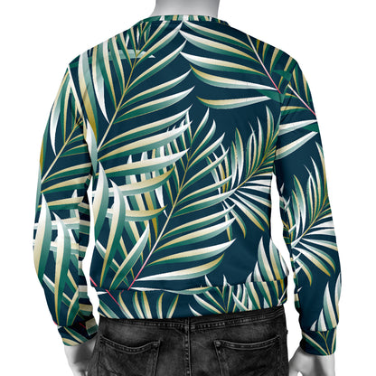 Sun Spot Tropical Palm Leaves hower Curtain Men Long Sleeve Sweatshirt