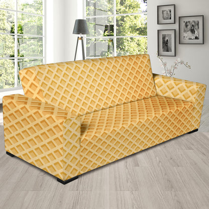 Waffle Texture Print Design LKS302 Sofa Slipcover