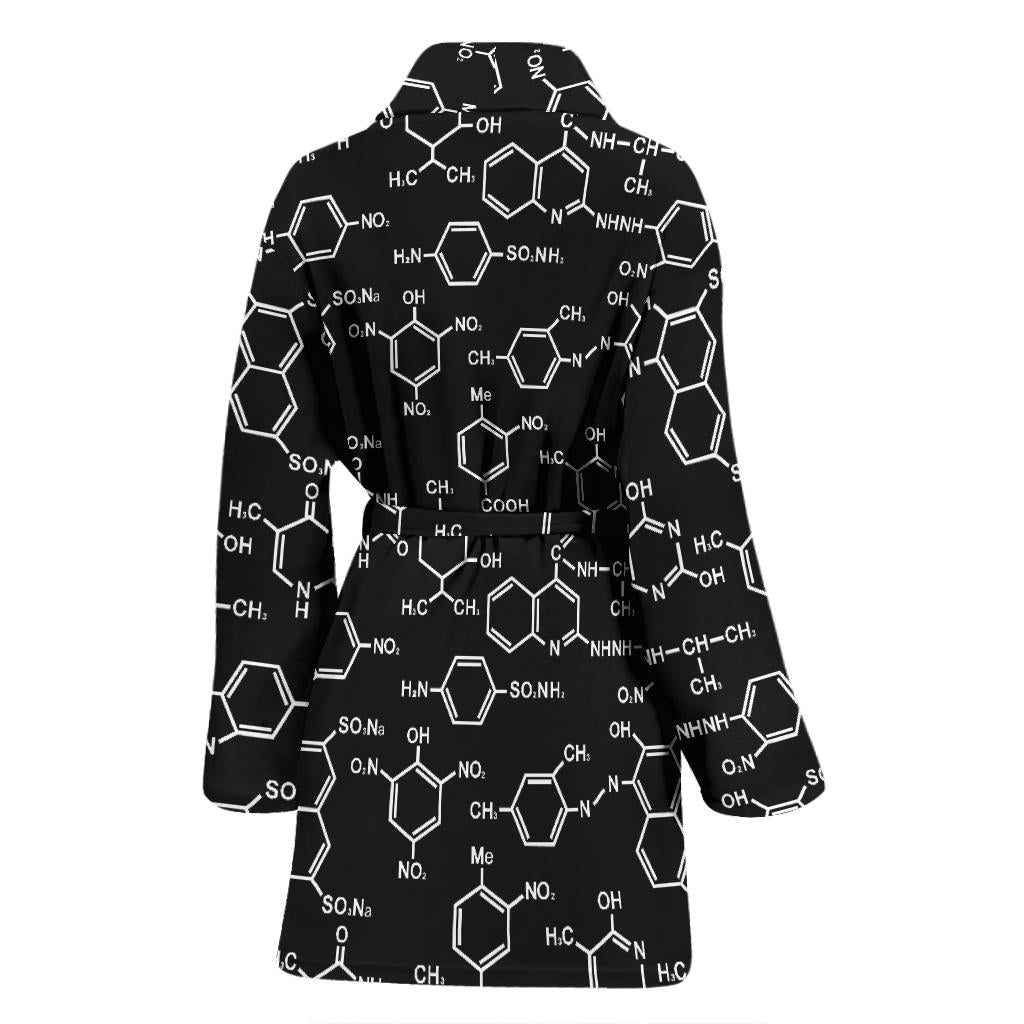 Chemical Pattern Print Design 02 Women Bathrobe