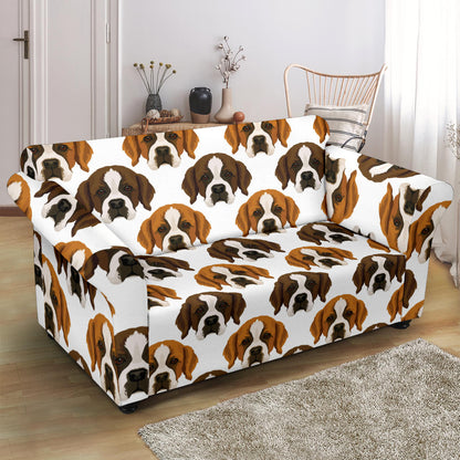St Bernards Print Design LKS301 Loveseat Couch Slipcover