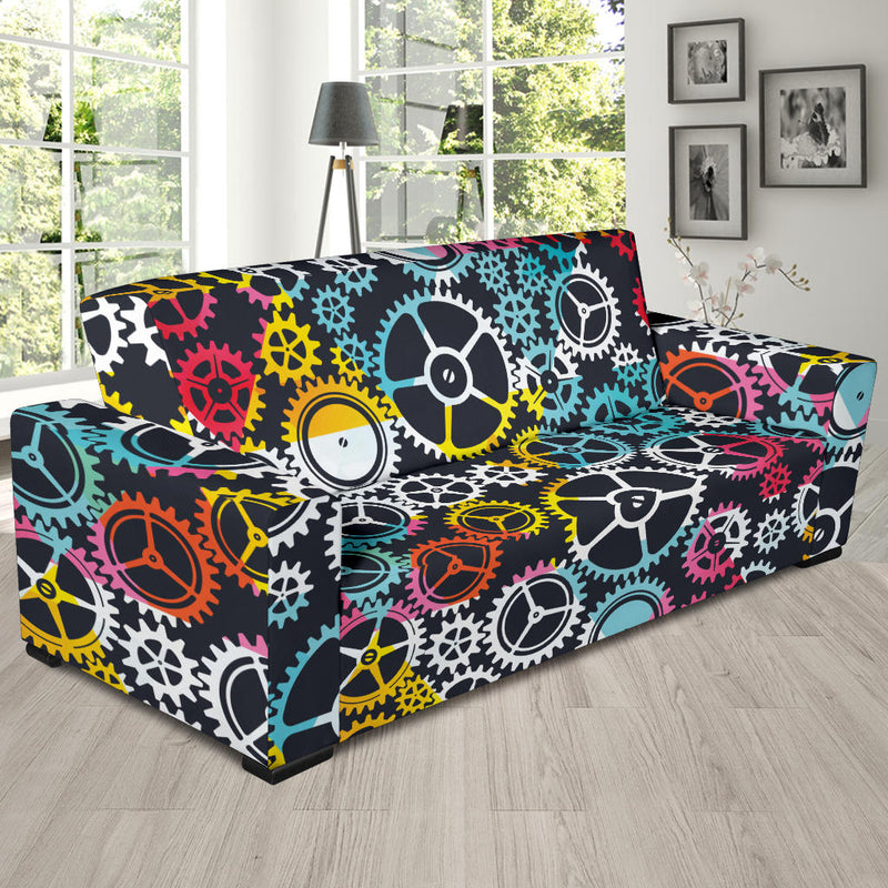 Mechanic Pattern Print Design 02 Sofa Slipcover