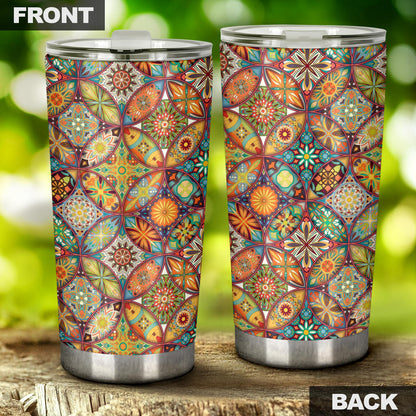 Mandala Flower Themed Design Print Tumbler