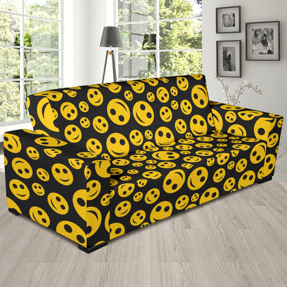 Smiley Face Emoji Print Design LKS304 Sofa Slipcover