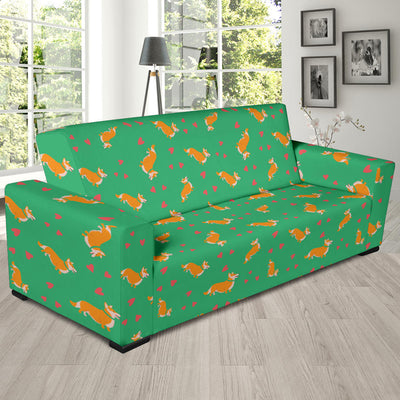 Cardigan Welsh Corgis Pattern Print Design 03 Sofa Slipcover