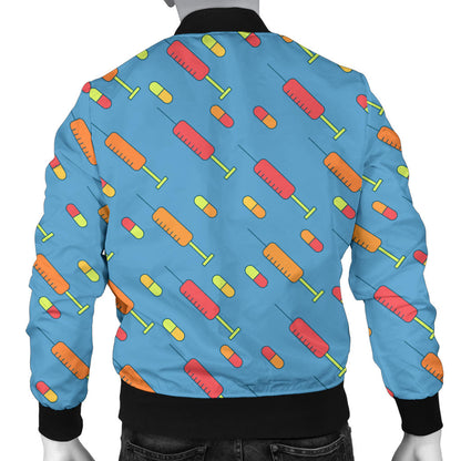 Phlebotomist Medical Pattern Men Bomber Jacket