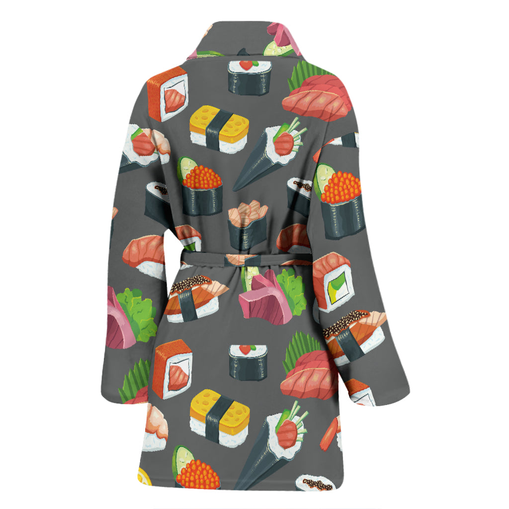 Sushi Print Design LKS302 Women Bathrobe