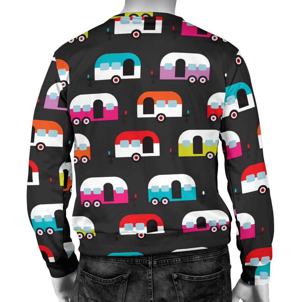 Camper Caravan Pattern Men Long Sleeve Sweatshirt