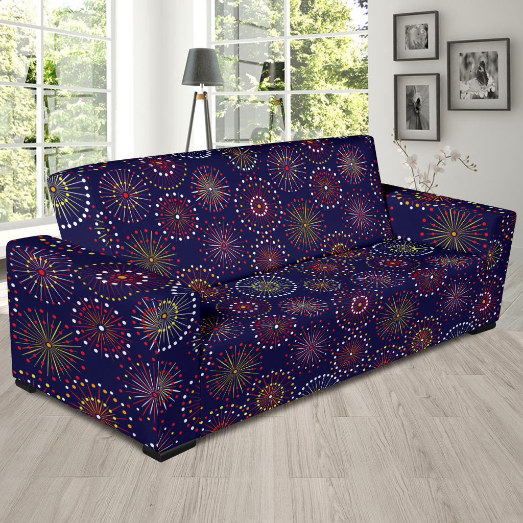 Firework Flower Style Print Design LKS302 Sofa Slipcover