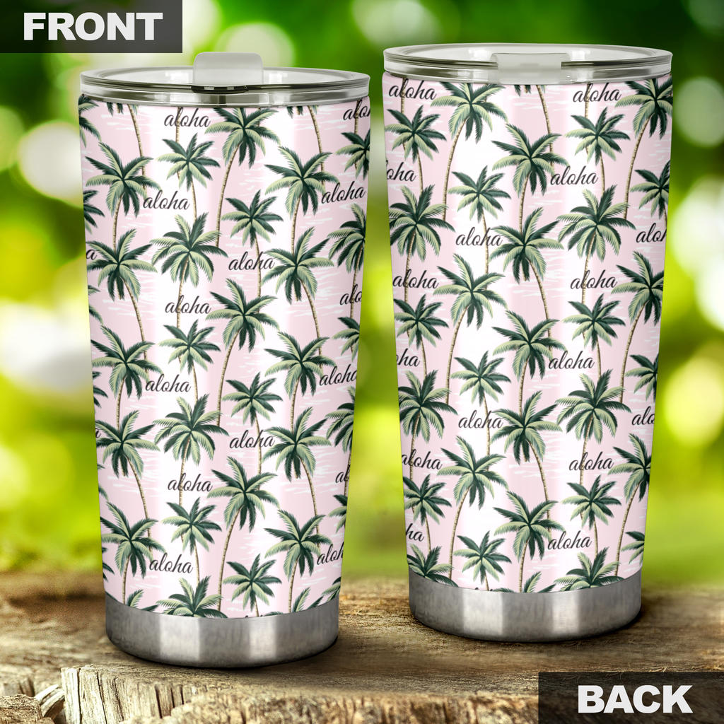 Aloha Beach Pattern Design Themed Print Tumbler