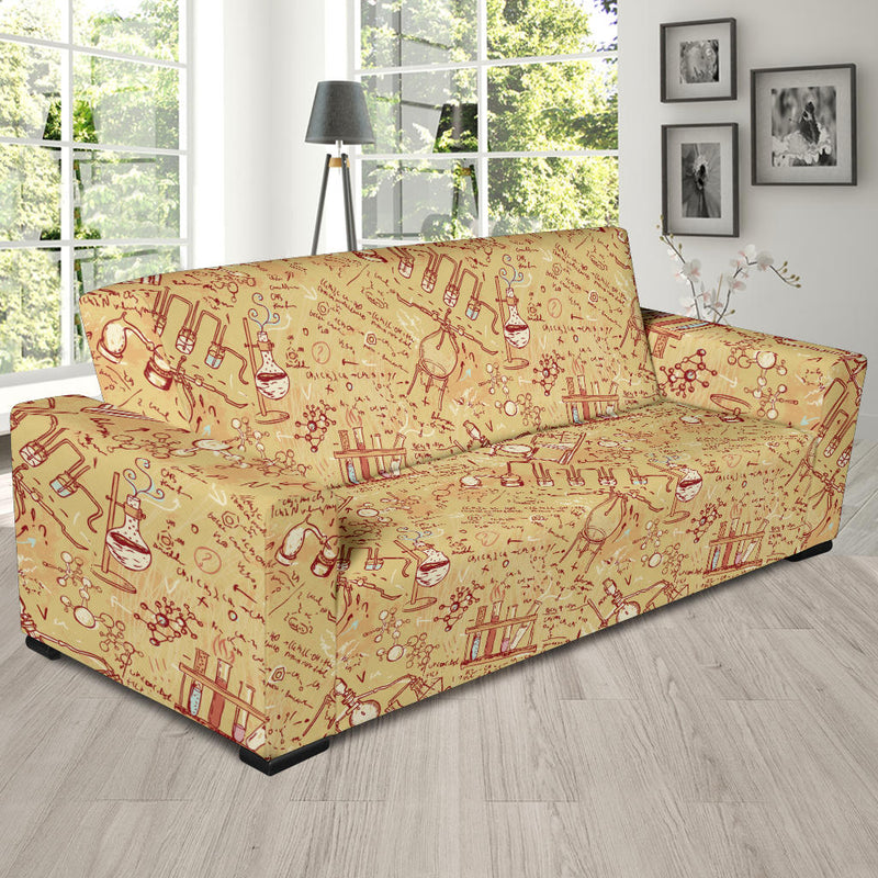 Chemical Pattern Print Design 01 Sofa Slipcover