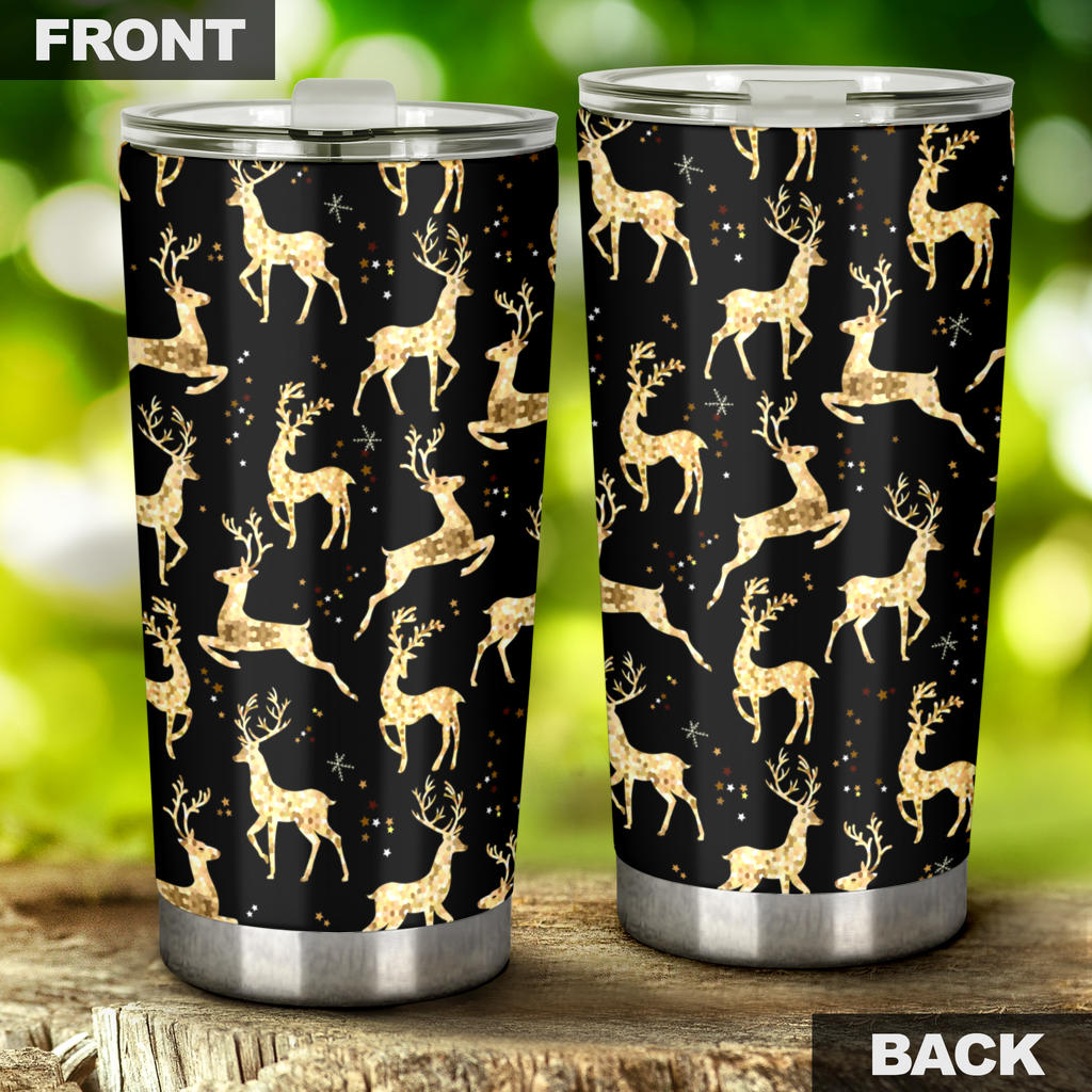 Deer Gold Pattern Tumbler
