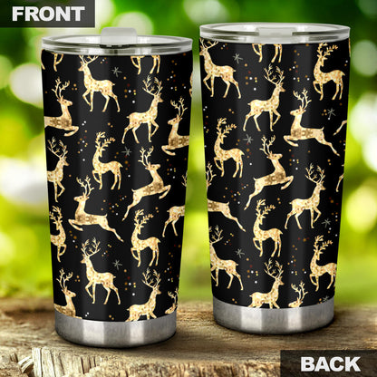 Deer Gold Pattern Tumbler