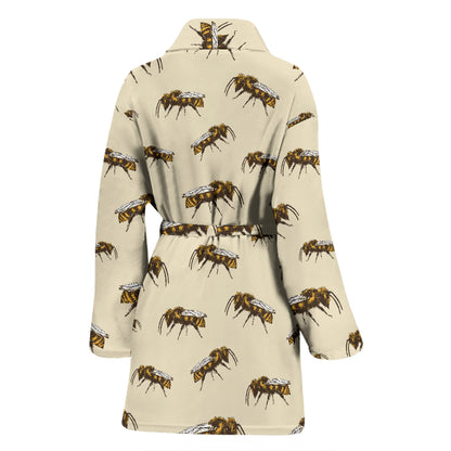 Bee Print Design LKS306 Women Bathrobe