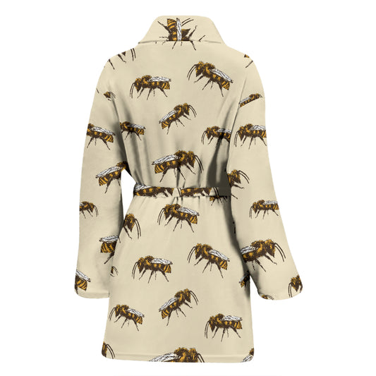 Bee Print Design LKS306 Women Bathrobe