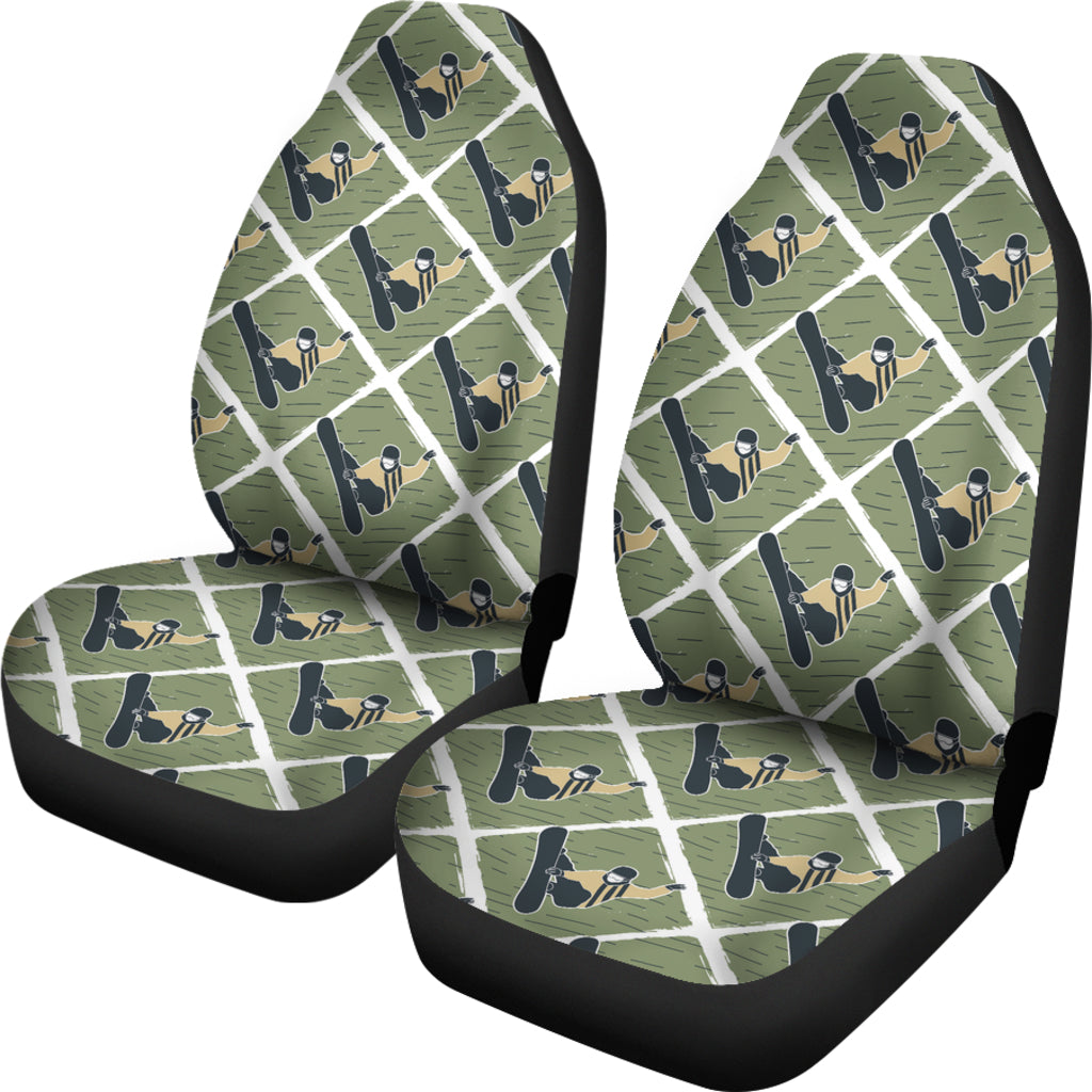 Snowboard Man Print Design LKS302 Car Seat Covers