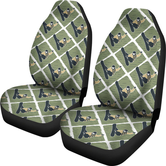 Snowboard Man Print Design LKS302 Car Seat Covers
