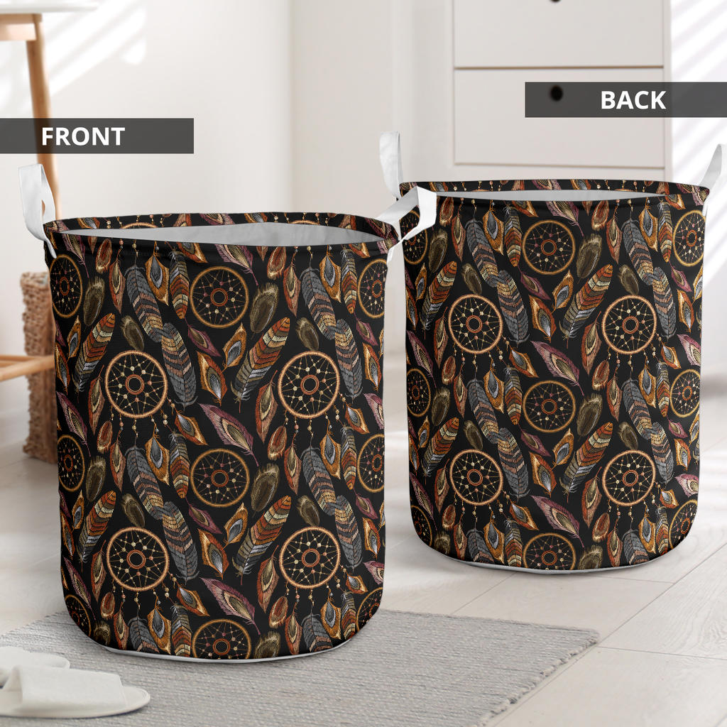 Dream catcher embroidered style Laundry Basket