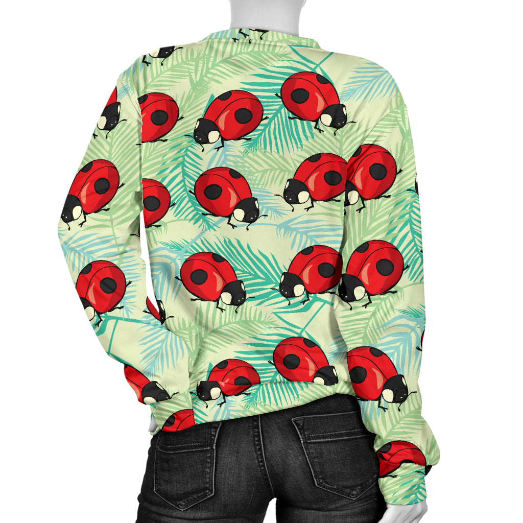 Ladybug Cute Print Pattern Women Long Sleeve Sweatshirt