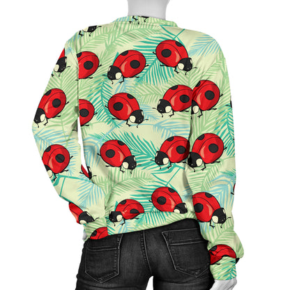 Ladybug Cute Print Pattern Women Long Sleeve Sweatshirt