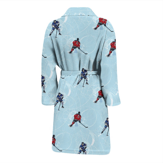 Hockey Player Print Design LKS302 Men Bathrobe