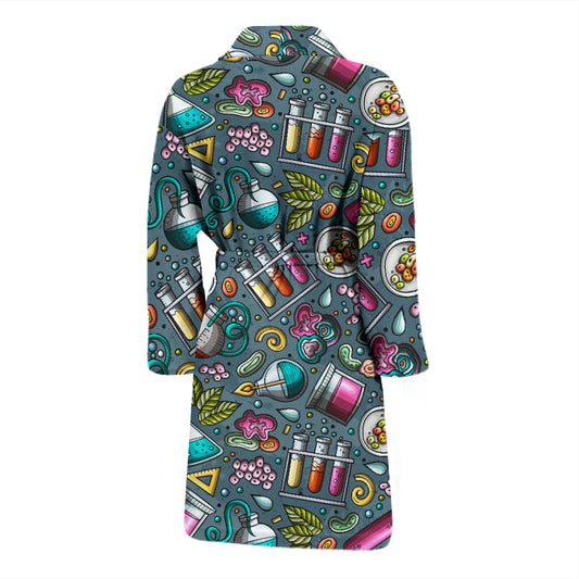 Science Print Design LKS304 Men Bathrobe