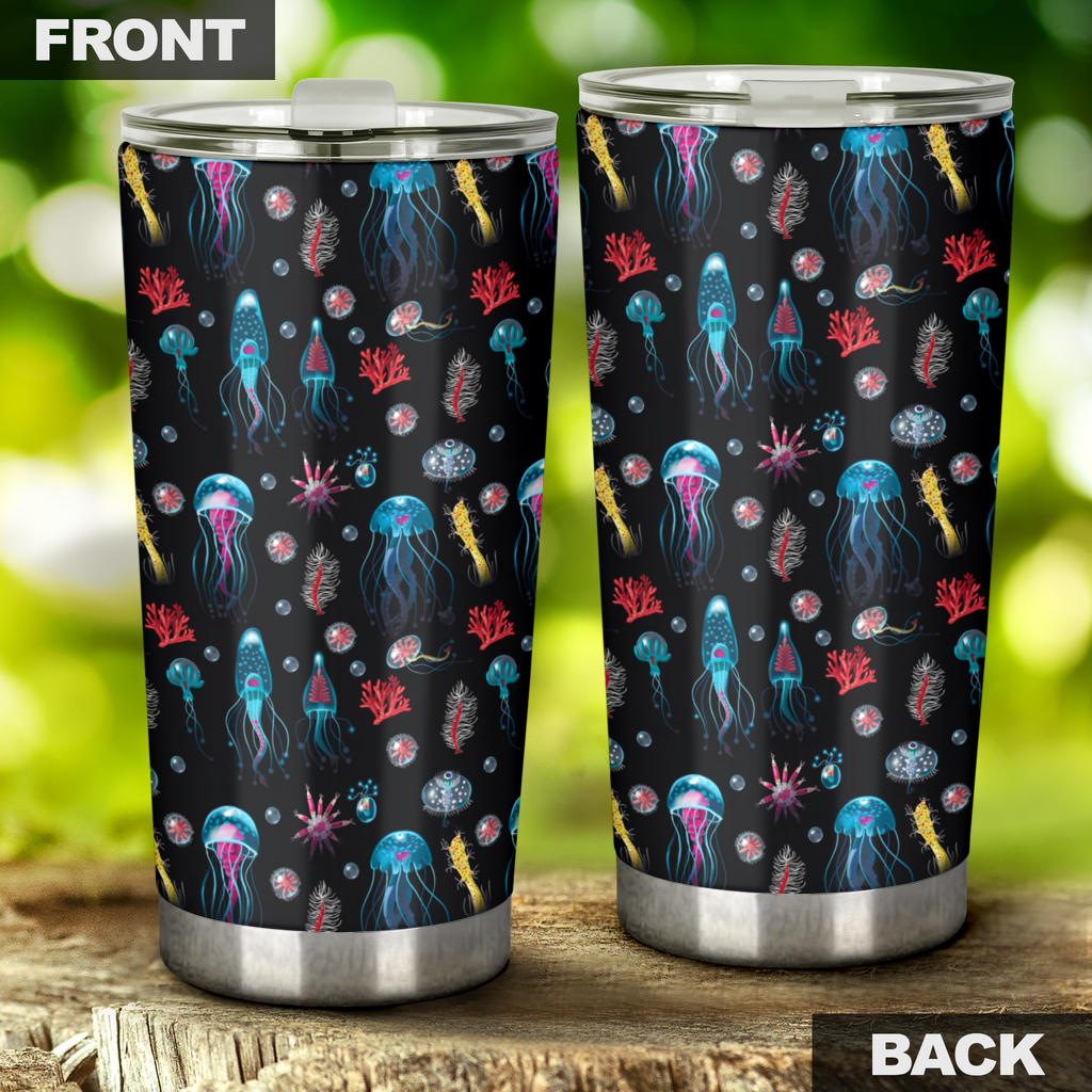 Jellyfish Underwater Print Tumbler