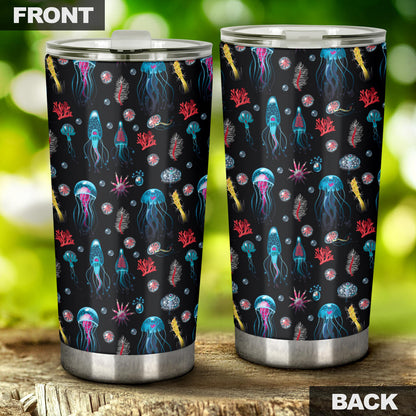 Jellyfish Underwater Print Tumbler
