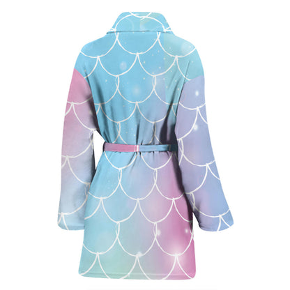 Rainbow Pattern Print Design A06 Women Bathrobe
