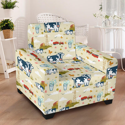 Cow Farm Design Print Armchair Slipcover