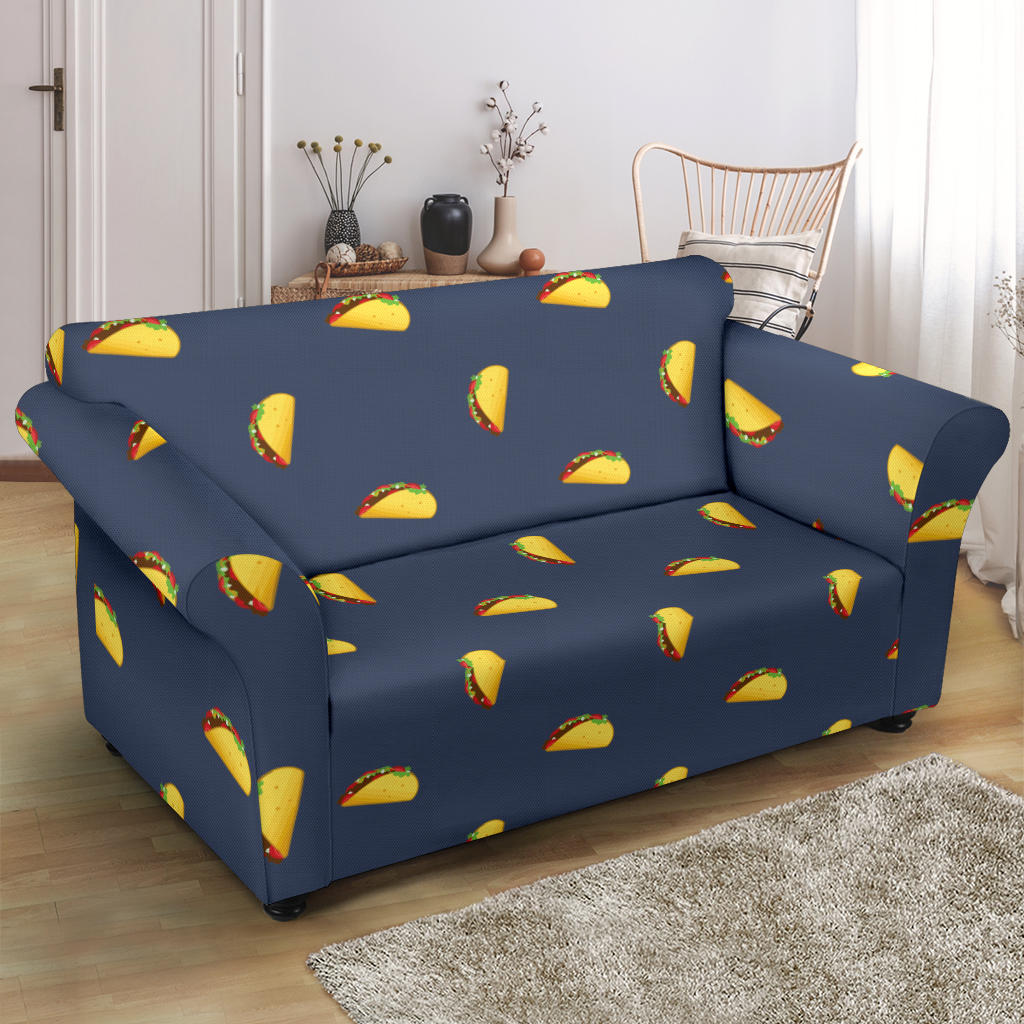 Taco Print Design LKS305 Loveseat Couch Slipcover