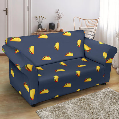 Taco Print Design LKS305 Loveseat Couch Slipcover