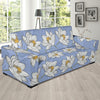 Lotus Pattern Print Design 04 Sofa Slipcover