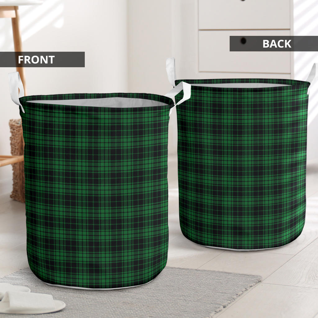 Green Tartan Plaid Pattern Laundry Basket