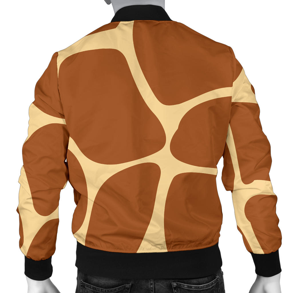 Giraffe Texture Print Men Bomber Jacket