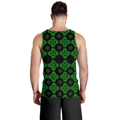 Celtic Knot Green Neon Design Men Tank Top