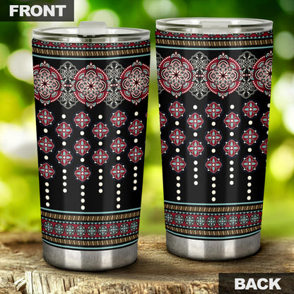 Ethnic Dot Style Print Pattern Tumbler