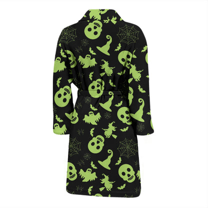 Witch Halloween Print Design LKS306 Men Bathrobe