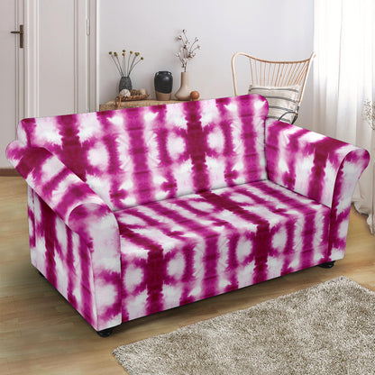 Tie Dye Dark Pink Print Design LKS303 Loveseat Couch Slipcover