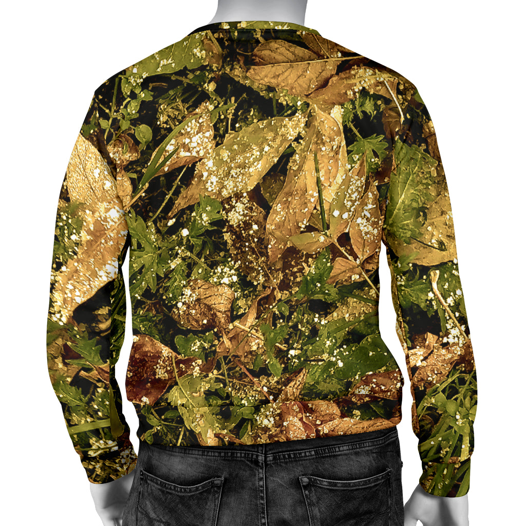 Camo Realistic Tree Forest Texture Print Men Long Sleeve Sweatshirt