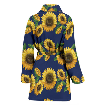 Sunflower Print Design LKS307 Women Bathrobe