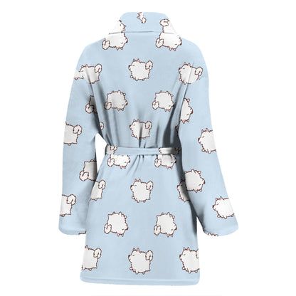 Samoyeds Print Design LKS301 Women Bathrobe