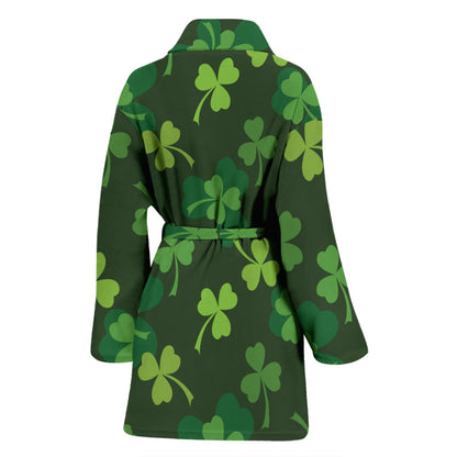 Irish Pattern Print Design 03 Women Bathrobe