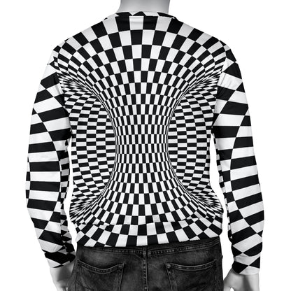 Optical illusion Projection Torus Men Long Sleeve Sweatshirt