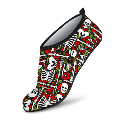 Skeleton Pattern Print Aqua Water Shoes