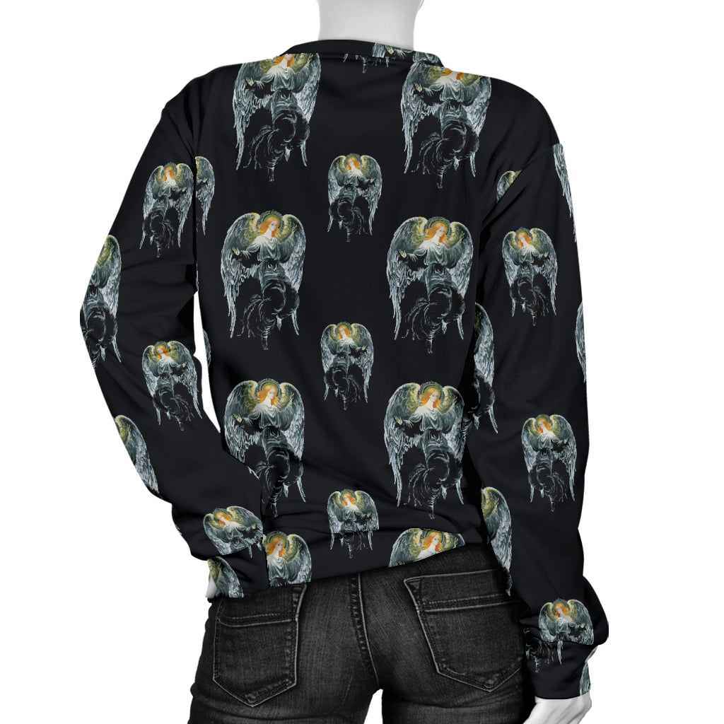 Angel with Wings Cute Design Print Women Long Sleeve Sweatshirt