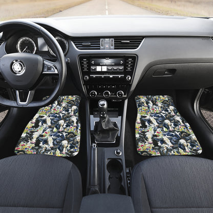 Cow Watercolor Print Pattern Car Floor Mats Front Back