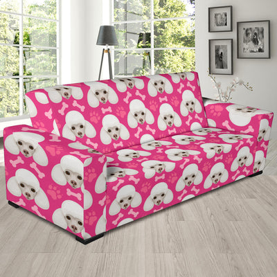 Poodle Pattern Print Design A04 Sofa Slipcover